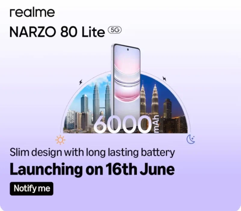 Realme Narzo 80 Lite June 16 Launch