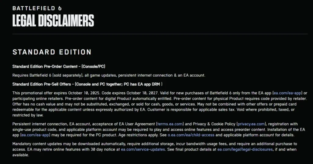 Battlefield 6 release date