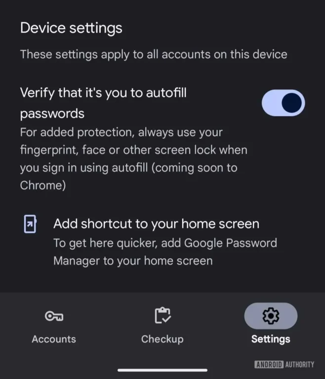 Google Chrome’s biometric authentication
