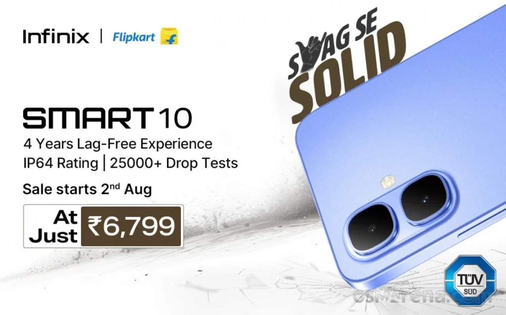 Infinix Smart 10 at ₹6,799