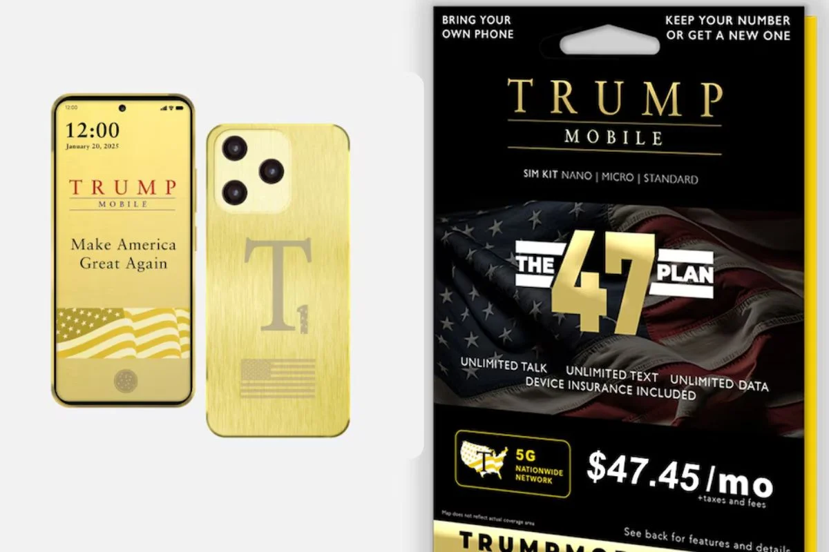 Trump Mobile T1 Smartphone Gold Android 15 6.8‑inch AMOLED