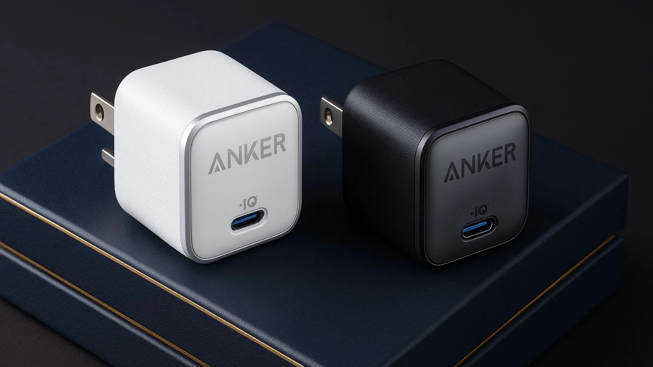 Anker Nano 45W Charger With Smart Display Leak Tips Bluetooth, Folding Pins