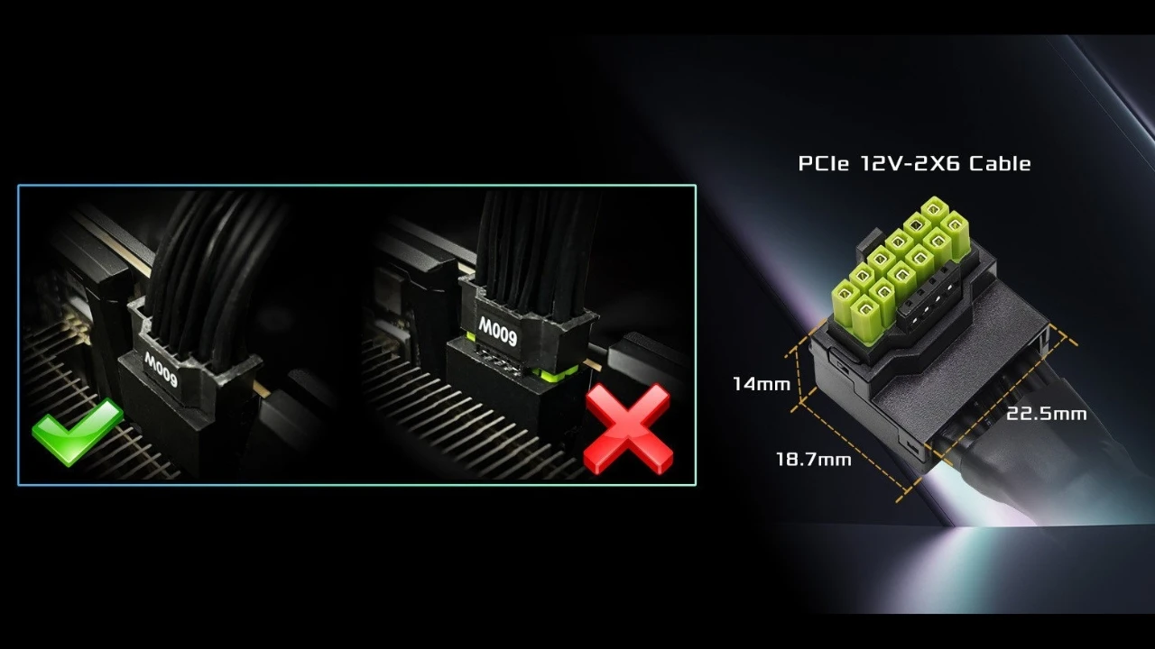 ASRock 12V-2×6 L-Type Cable Launches With Built-in Overheating Protection