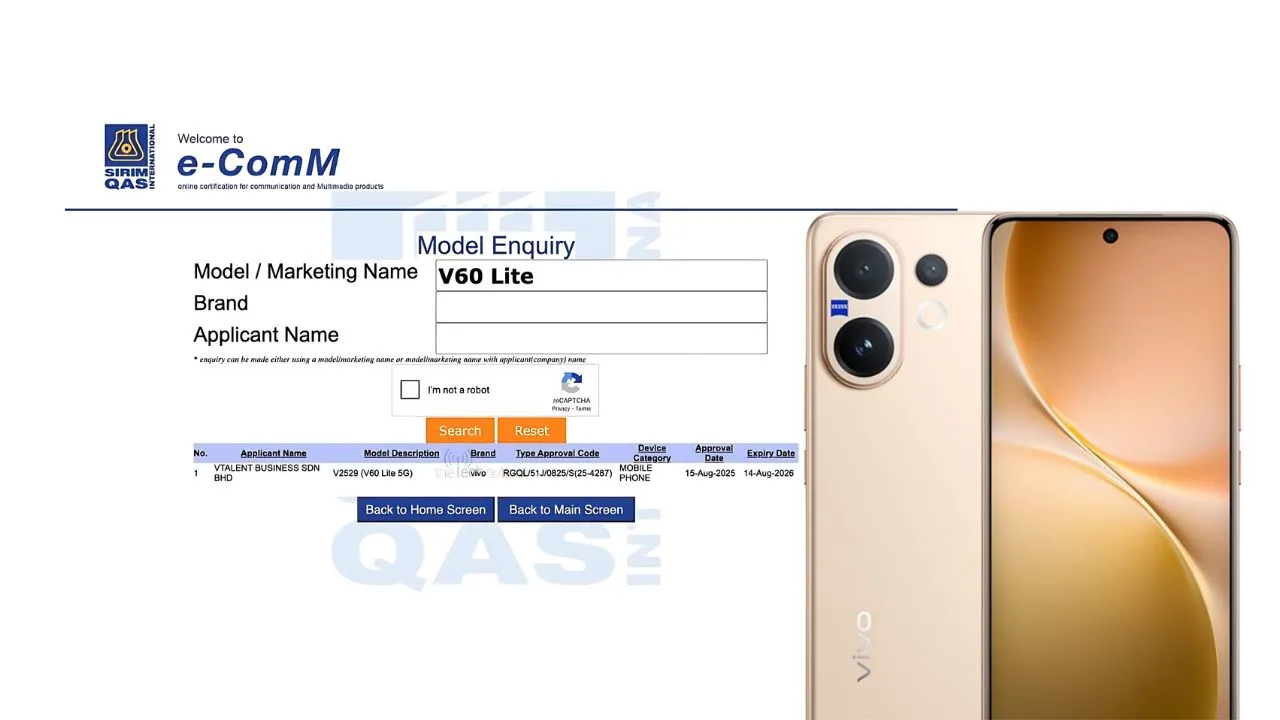 Vivo V60 Lite 4G & 5G Bags Global Certifications Ahead Of Launch