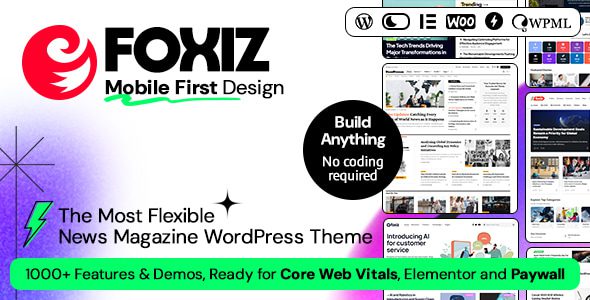 Foxiz 2.6.9 WordPress Newspaper News and Magazine