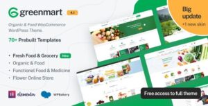 GreenMart 4.2.12 Free– Organic & Food WooCommerce WordPress Theme