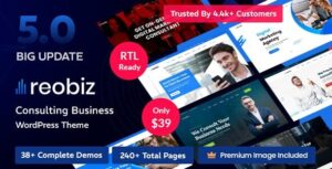 Reobiz 6.0.1 – Consulting Business WordPress Theme