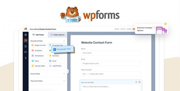 WPForms Elite 1.9.8.4 + Addons Free– WordPress Form Builder