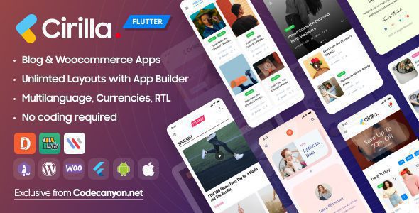Cirilla 4.2.7 Multipurpose Flutter App For WordPress & Woocommerce