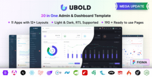 Free Download UBold 7.1.0 – 20-in-1 Admin Template