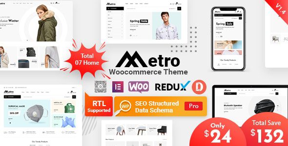 Metro 2.14 Minimal WooCommerce WordPress Theme