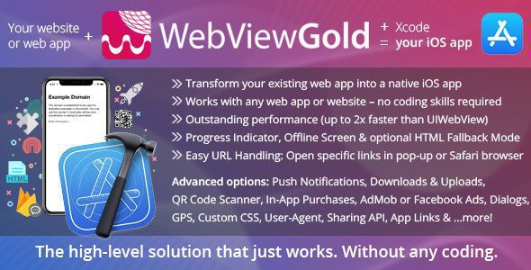 WebViewGold for iOS 14.0 WebView URLHTML to iOS app + Push, URL Handling, APIs