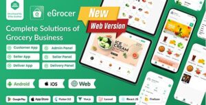 eGrocer 2.0.5 Online Multi Vendor Grocery Store, eCommerce Marketplace Flutter Full App with Admin Panel